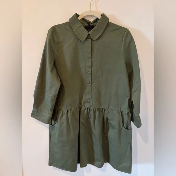 Tuckernuck Jade Green Stretch Twill Hayes Dress Medium NWOT - Picture 2 of 7